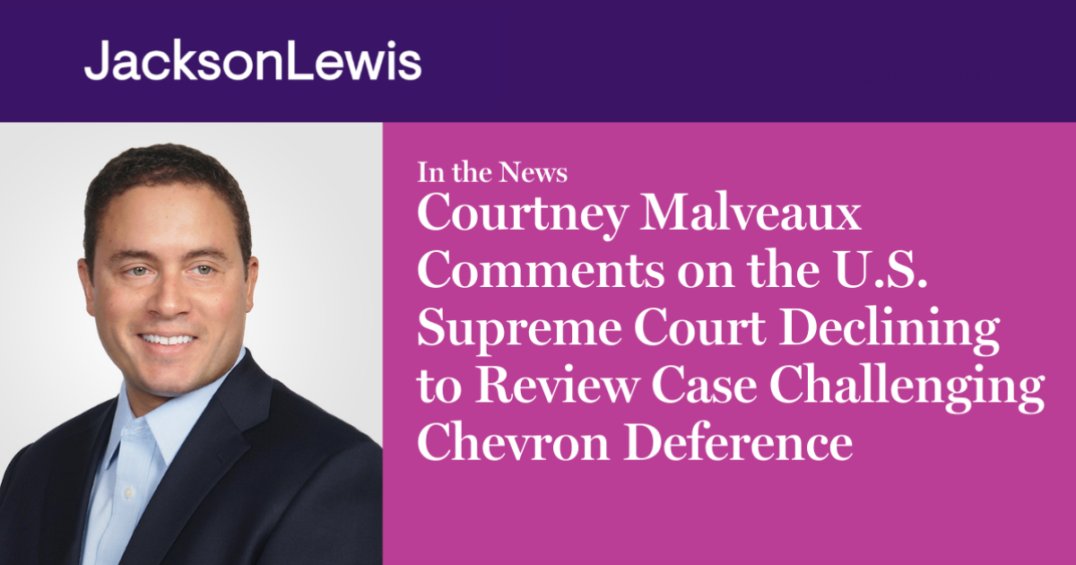 Courtney Malveaux Comments on the U.S. Supreme Court Declining to